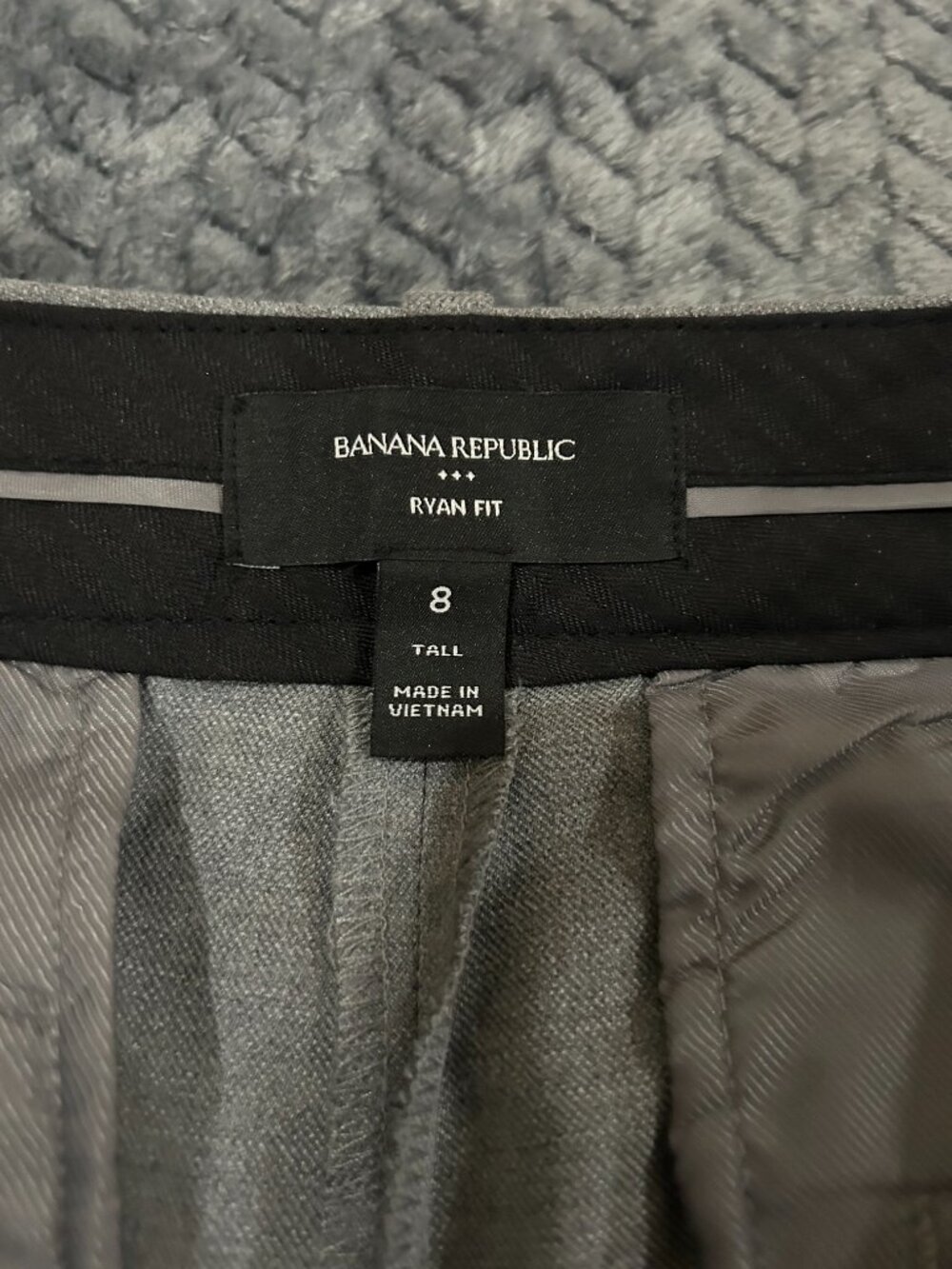 Banana Republic Ryan Fit Pants Womens 8 Tall Gray Straight Leg Career - Picture 4 of 5